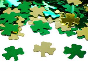 Metallic Shamrock Confetti, Green and Gold
