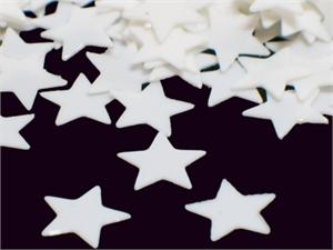 White Star Confetti, 1/4"