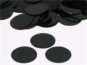 Round Black Confetti, 1/4" diameter