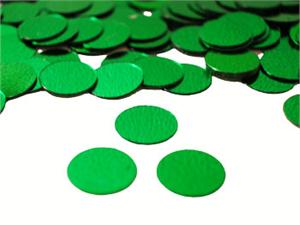 Green round confetti