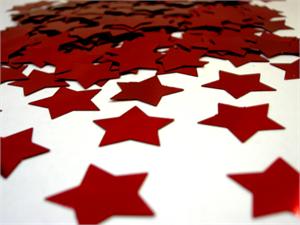 Red Star Confetti, 3/4"