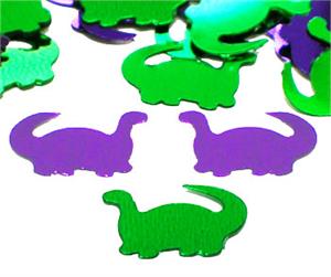 Dinosaur Confetti, Purple and Green