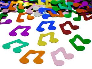 Multi Colors Metallic Music Note Confetti