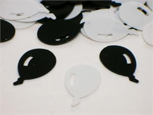 Black and White Balloon Confetti