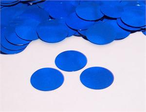 Large Round Metallic Blue Confetti
