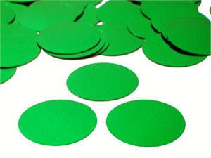 Green round confetti