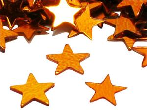 Orange Star Confetti, Metallic Confetti 1/4" diameter