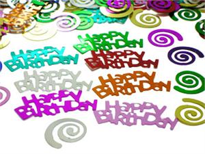 Metallic Happy Birthday Confetti