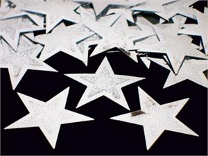 Elegance Silver Star Confetti, 1 1/4" diameter