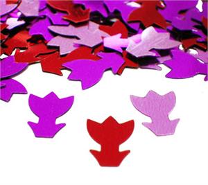 Tulip Shaped Confetti in Reds and Pinks