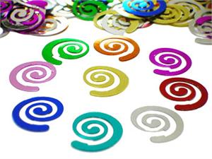 Metallic Curly Q Confetti, Multicolored