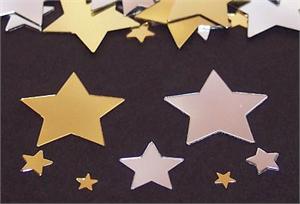 Galaxy Silver and Gold Star Confetti