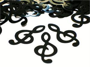 Clef Note Confetti, Black 