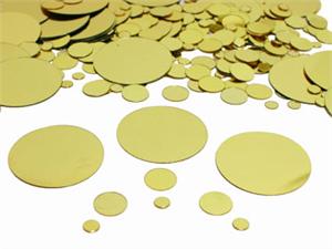 Metallic Round Gold Confetti, Assorted Sizes Gold Round Confetti, Assorted Sizes