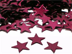 Burgundy Star Confetti, Metallic, 1/4