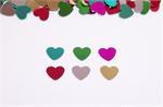 Metallic Heart Confetti, Multi Colored