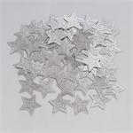 Embossed Silver Star Confetti