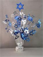 Star of David Centerpiece in Blue and Silver