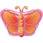 Orange and Pink Butterfly Balloon