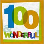 100th Birthday Napkins, 16 count