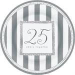 25th anniversary paper plates