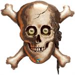 scary skull and crossbones balloon