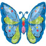 Blue and Green Butterfly Balloon