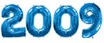 Blue Numbers to spell 2009