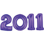 Purple 2011 Number Balloons