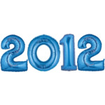 Blue Number 2012 Balloon