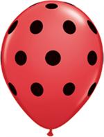 Red and Black Polka Dot Balloons