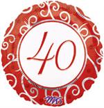 40th Anniversary Balloon, Ruby Anniversary