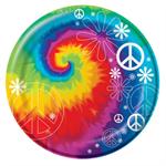 Deluxe tie dye paper plates