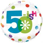 50th Birthday Balloon with polka dots