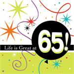 65th Birthday Napkins, 16 Count