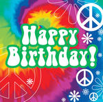 Tie Dye Happy Birthday Napkins