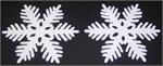 White Glittered Snowflakes, 6