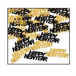 Black and Gold Happy New Year Confetti