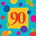 "90" Birthday Lunch Napkin, Polka Dot Napkin