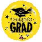 Yellow Graduation Balloon