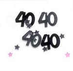 Black number 40 confetti