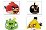 Set of 4 Angry Birds Mylar Balloons