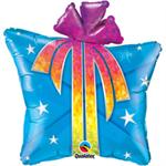 Mylar Balloon shaped like a Gift