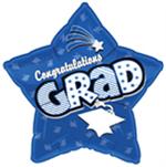 Blue Graduation Balloon, Star