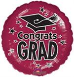 Burgundy Graduation Balloon