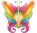 Butterfly Balloon, Brilliant Colors Butterfly Shaped Mylar Balloon