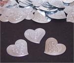 Embossed Silver Heart Confetti