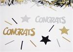 Congrats Confetti, Silver and Gold