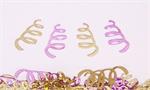 Streamer Confetti Gold Confetti Streamers, Pink Confetti Streamers