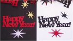 Black and Red Happy New Year Confetti